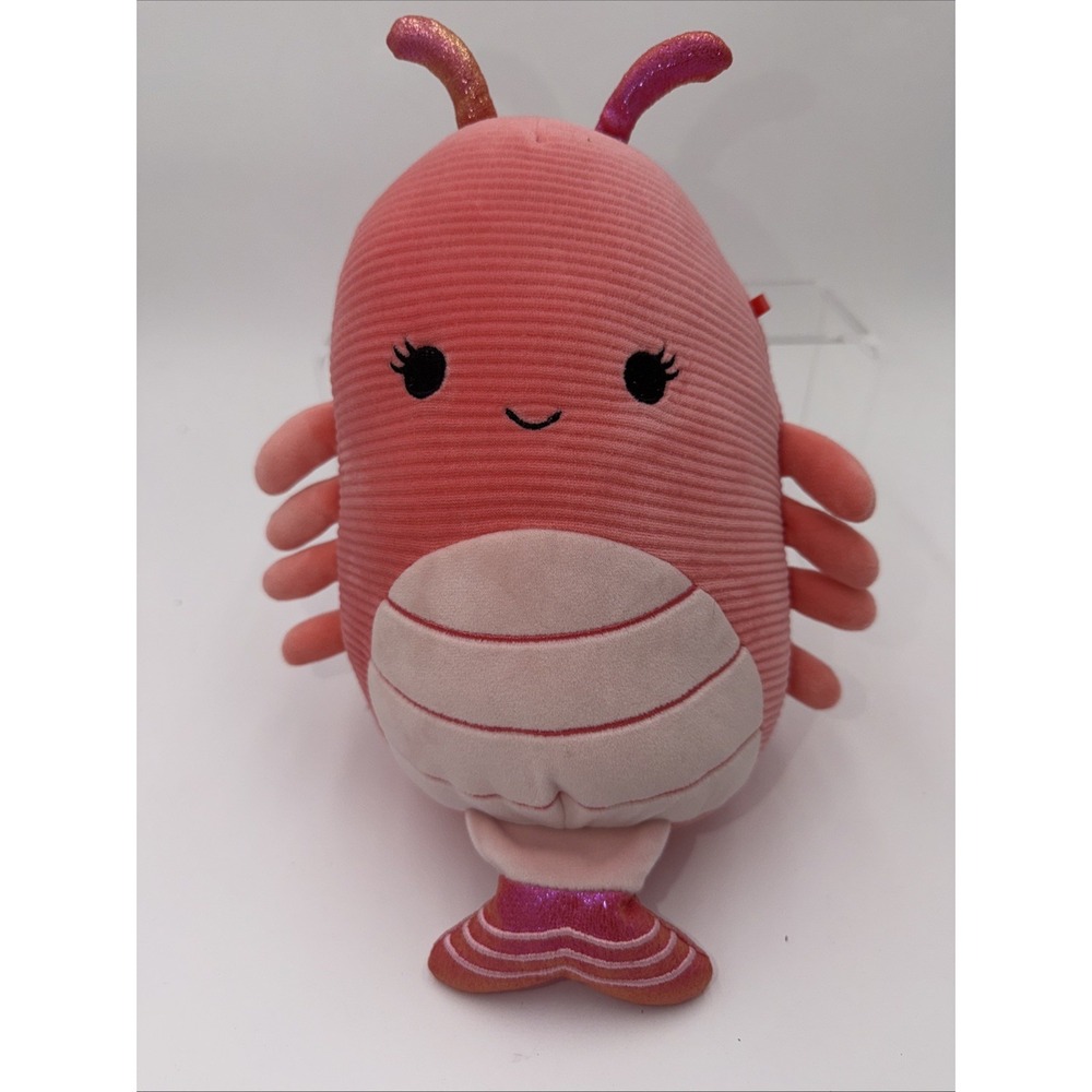 Squishmallow 8-10" Chester Shrimp Soft Coral‎ Corduroy Sea Life Simone Plush